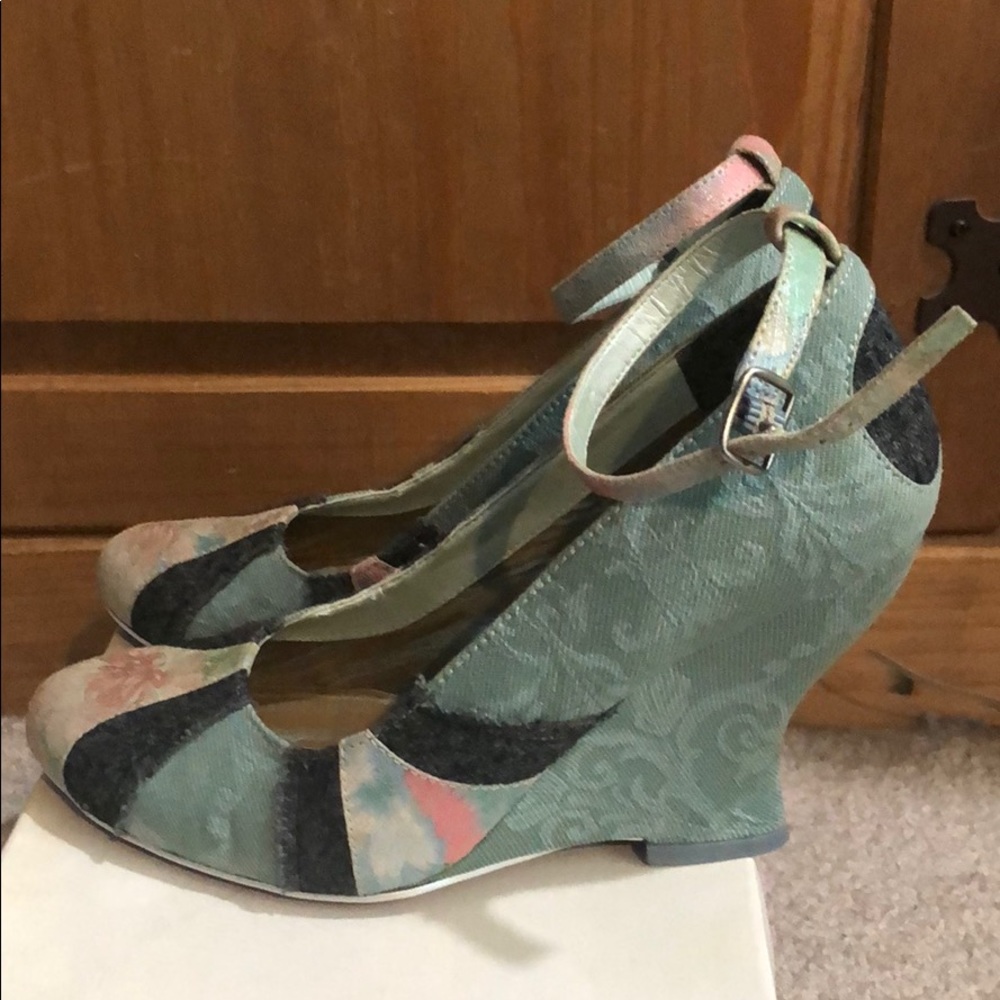 cute and unique, Kenzie wedges with ankle straps